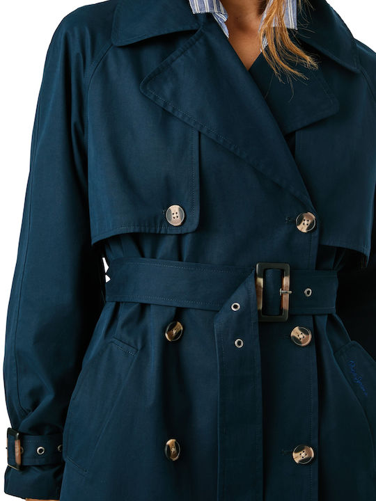 Women's Dulwich Blue Trench Coat