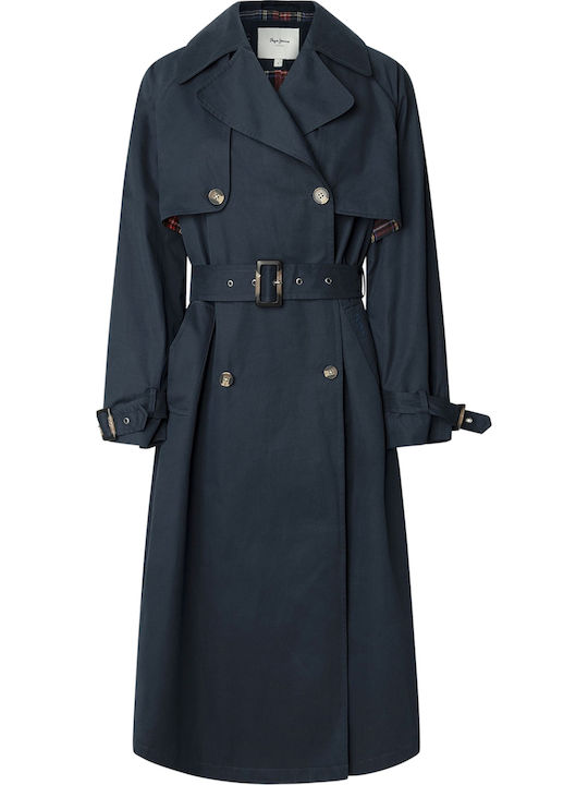 Women's Dulwich Blue Trench Coat