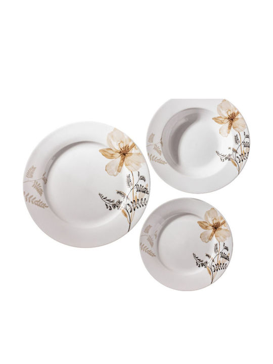 Ankor Beige Porcelain Dinnerware Set 18pcs