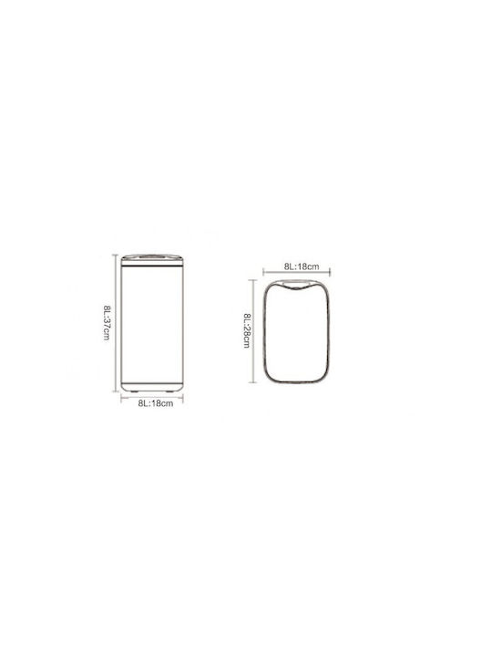 MRShome Coș de Gunoi Plastic cu Senzor Roșu 8lt 1buc