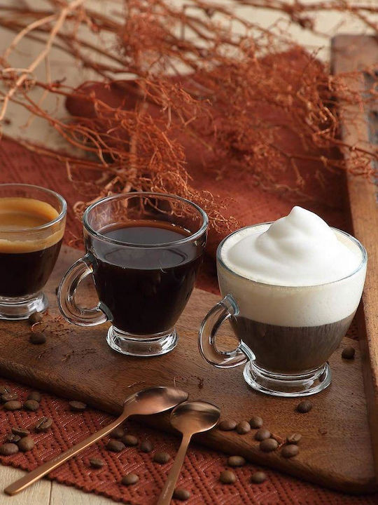 Max Home Φλιτζάνι Cappuccino Γυάλινο Διάφανο 225ml