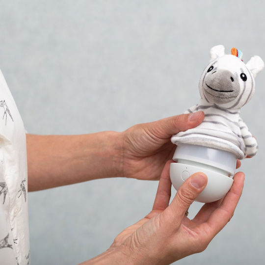Zazu Φωτάκι Νυκτός Zack the Zebra USB Λευκό με Αισθητήρα