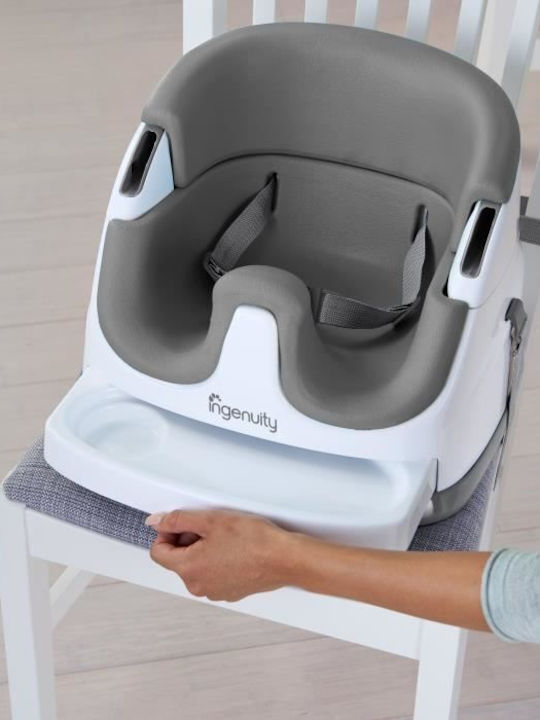 Ingenuity Tragbar Booster-Stuhl Kunststoff für Stuhl Baby Base Grey