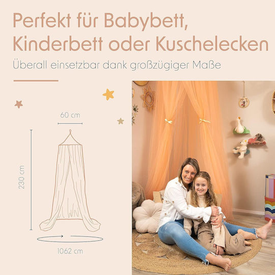 Lily Giant Princess Mosquito Net 230 X 60 X 1062 Cm Single & Double Bed Apricot