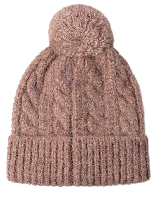 Beanie Frauen Beanie Gestrickt in Rosa Farbe
