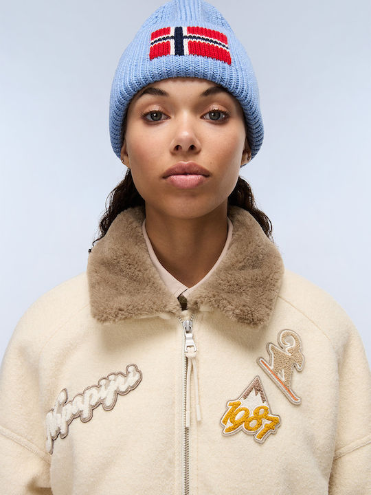 Beanie Unisex Σκούφος Πλεκτός σε Μπλε χρώμα