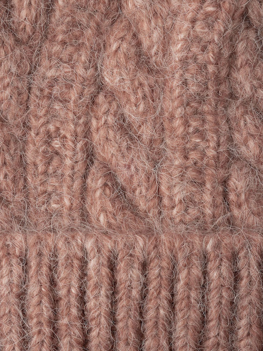 Beanie Frauen Beanie Gestrickt in Rosa Farbe