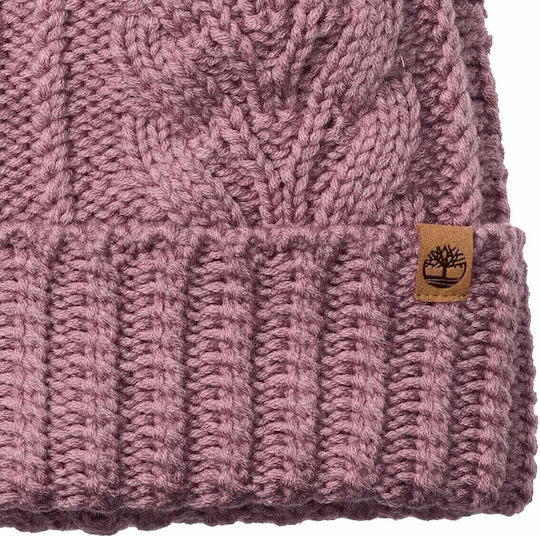 Beanie Γυναικείος Σκούφος Πλεκτός σε Μωβ χρώμα