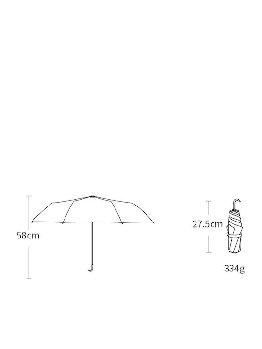 Windproof Umbrella Compact Red