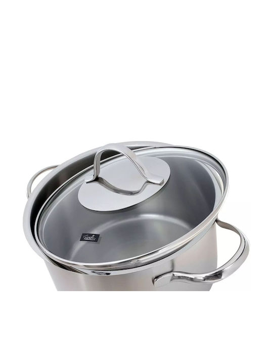 Fissler Paris Line Pots Set of Stainless Steel with No Coating Silver 5pcs