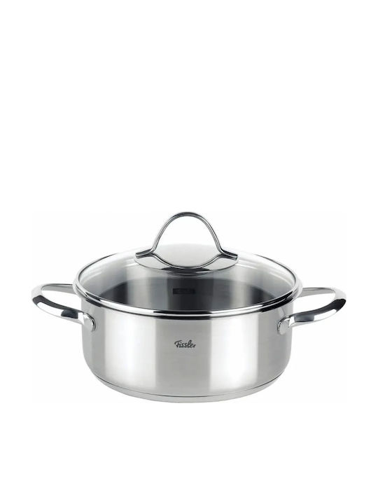Fissler Paris Line Pots Set of Stainless Steel with No Coating Silver 5pcs