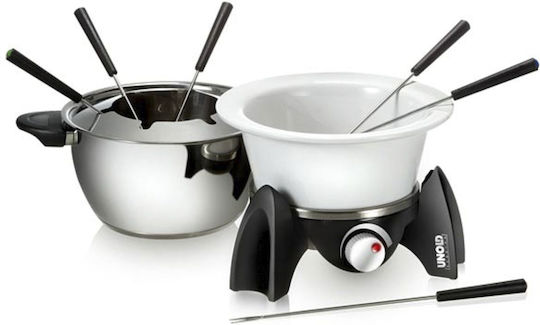 Unold Electric Metallic Fondue Pot for 6 Persons Silver 11.5x11.5x16.5cm