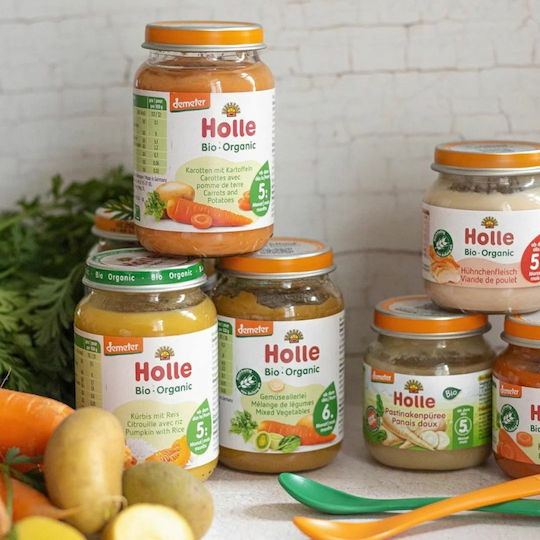 Holle Βρεφικό Γεύμα με Γεύση Κολοκύθα με Ρύζι Χωρίς Προσθήκη Ζάχαρης 190gr για 4+ Μηνών