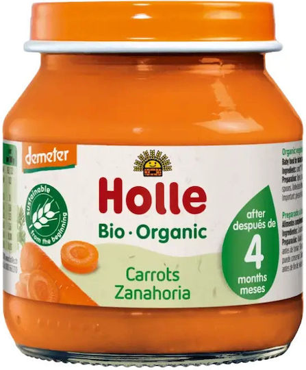 Holle Baby Meal Carrot with Flavor Carrot No Added Sugar 125gr for 4+ Months