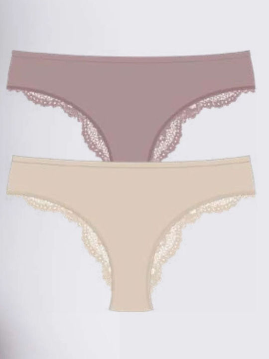 Women's Brazil 2Pack with Lace Colorful