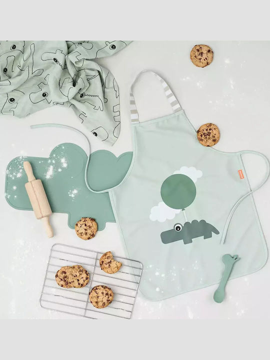 Done by Deer Waterproof Kids Apron Green 38x48cm