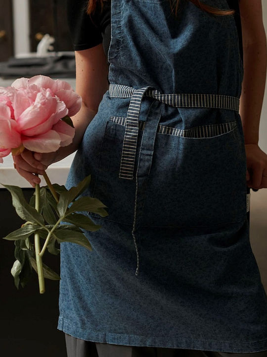 Laura Ashley Clematis Apron Blue 85x78cm