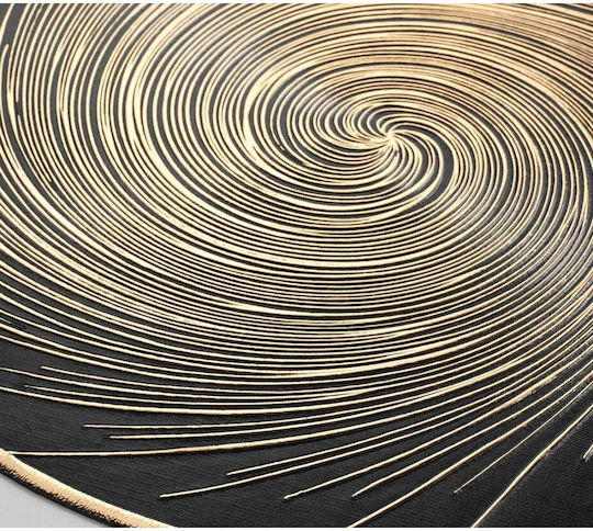 Round PVC Spirale Black Placemats Φ38cm