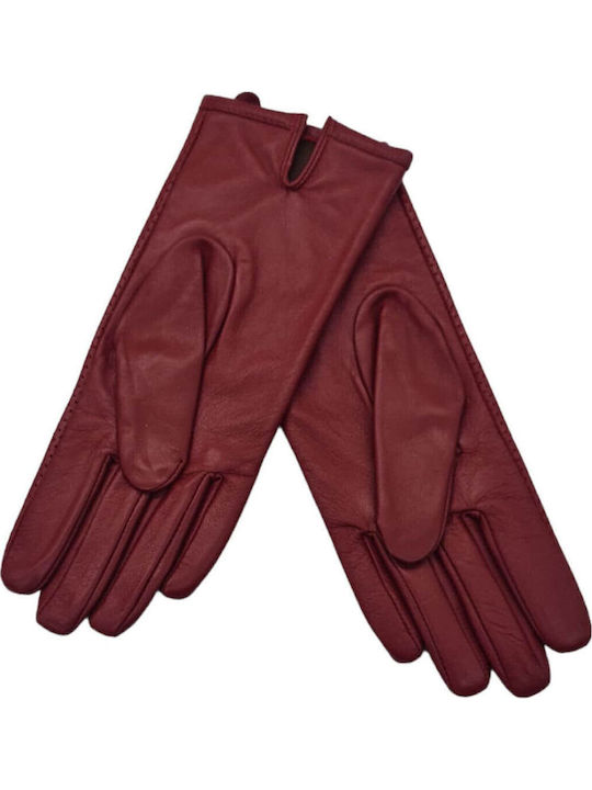 Burgundisch Leder Handschuhe
