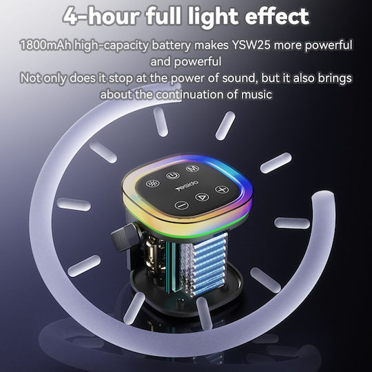Yesido YSW25 Wasserdicht Bluetooth-Lautsprecher Schwarz