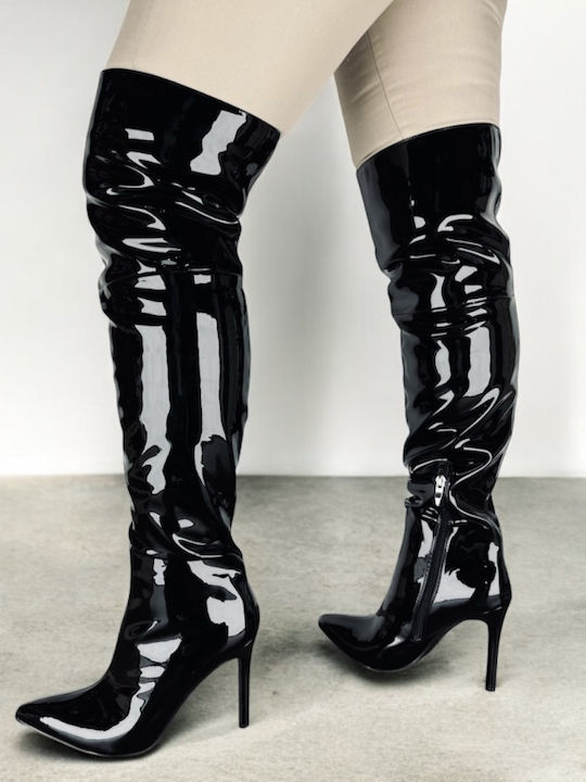 Damenstiefel Über dem Knie Schwarz