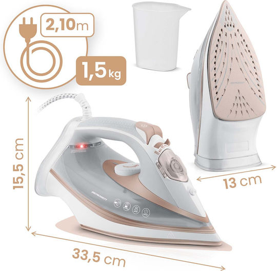Berdsen Σίδερο Ατμού 3000W με Κεραμική Πλάκα White