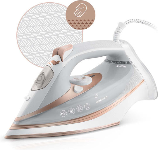 Berdsen Σίδερο Ατμού 3000W με Κεραμική Πλάκα White
