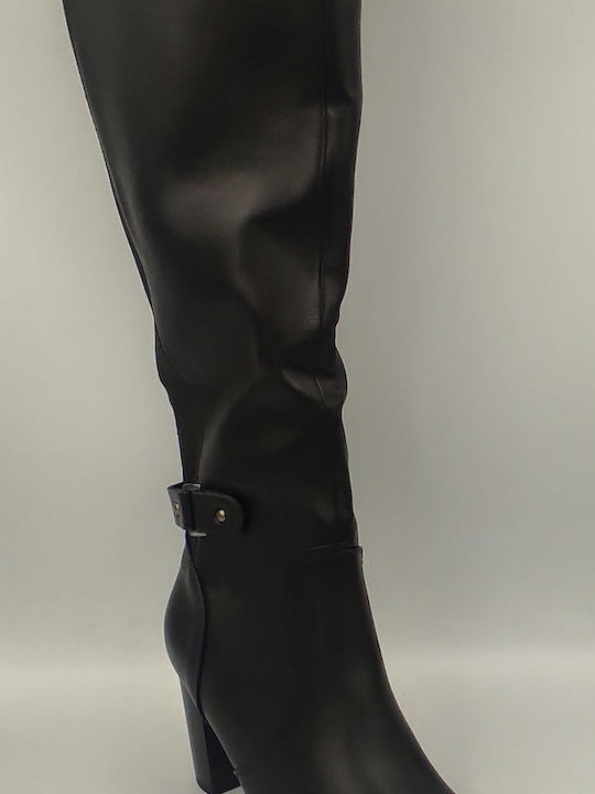 High Heel Women's Boots with Rubber Black
