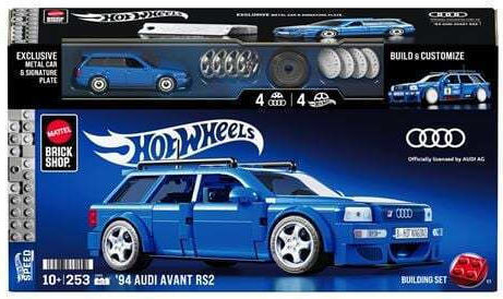 Mattel Brick Shop Cuburi de Construit Hot Wheels Speed Series Audi