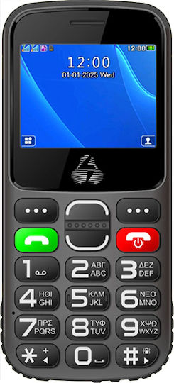 Powertech Sentry Eco II Dual SIM Κινητό με Κουμπιά (Ελληνικό Μενού) Μαύρο