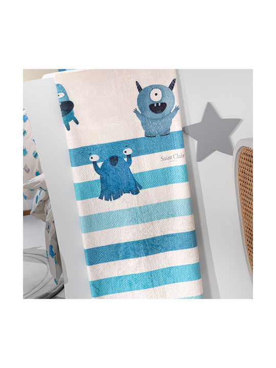 Saint Clair Blanket Fleece Monsters Blue 160x220cm