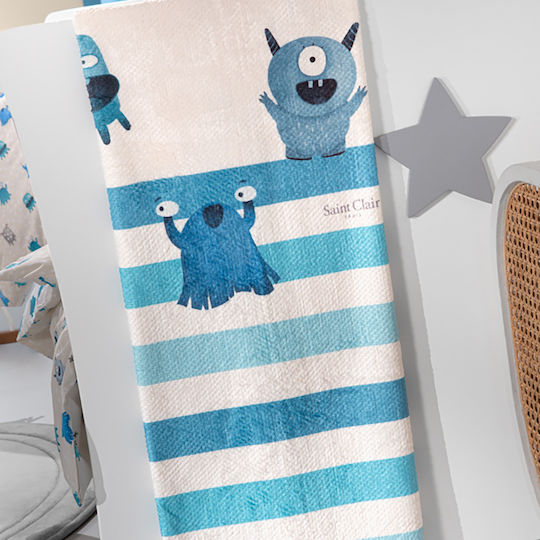 Saint Clair Κουβέρτα Fleece Monsters Blue 160x220εκ.