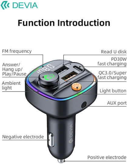 Devia FM Car Transmitter with Bluetooth / USB