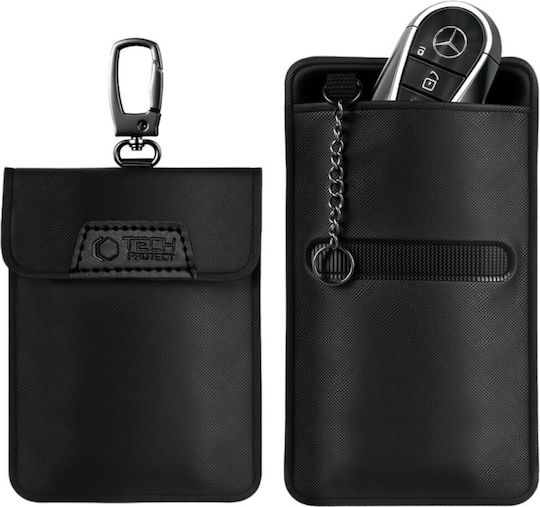 Car Key Cover Case made of for Universal in Black Color