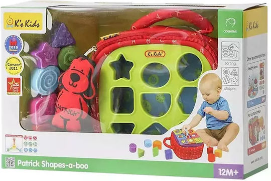 K's Kids Shape Sorting Toy Shape Box Patrick for 12++ Months