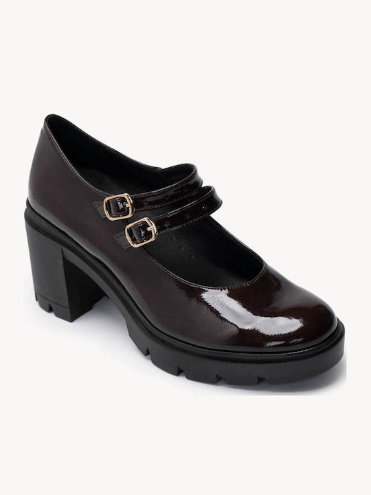 Καφέ Λουστρίν Loafers Διακοσμητικές Αγκράφες