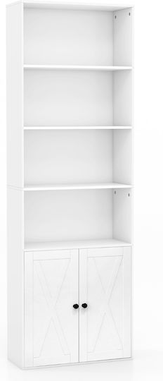 Bibliothek Weiß 60x24x180cm CB10514WH Bibliothek Weiß 60x24x180cm CB10514WH