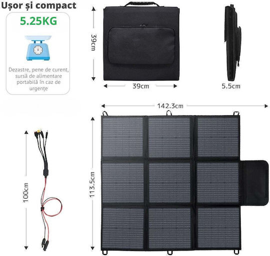 Taggo 200w Klappbares Solar Batterieladegerät Tragbares Flexibles Design Ip67 Mc4 Zu Anderson Xt60 Dc5521 7909 Ladekabel