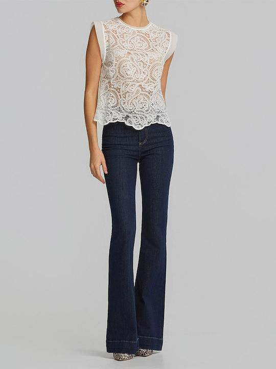 Women's Blouse Sleeveless Ecru