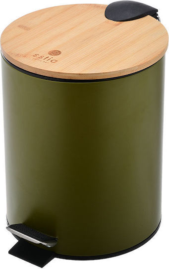 Estia Satz Papierkorb-Pingal Olive Series Sanftes Schließen 5lt Olivgrün