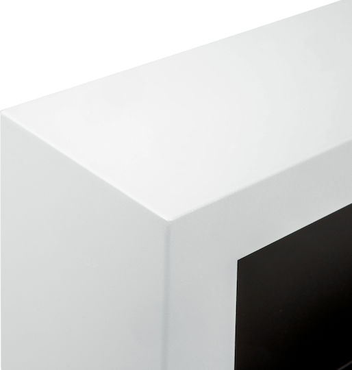 Bioethanol Fireplace Standing 120cm Box White