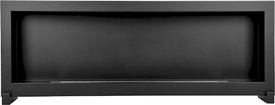 Bioethanol-Kamin Boden Stehend 120cm Box Schwarz
