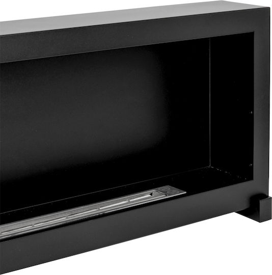 Bioethanol-Kamin Boden Stehend 120cm Box Schwarz
