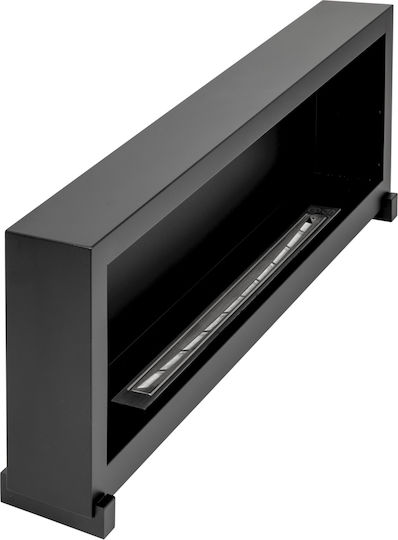 Bioethanol-Kamin Boden Stehend 120cm Box Schwarz
