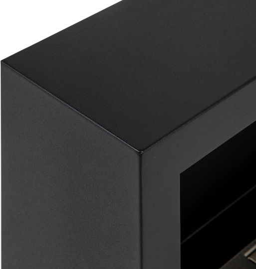 Bioethanol-Kamin Boden Stehend 120cm Box Schwarz
