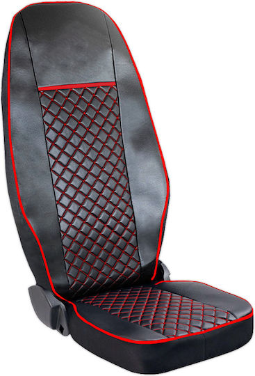 Smartic Autositzbezug 2Stück Leder Schwarz