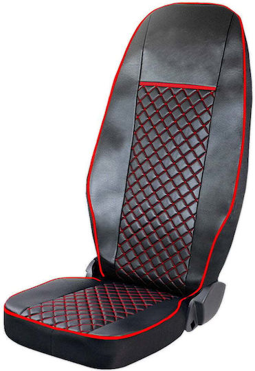Smartic Autositzbezug 2Stück Leder Schwarz