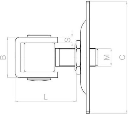 Adjustable Hinge M16 80x80 Plate Different Types Gates Galvanized Length 40-60 Mm