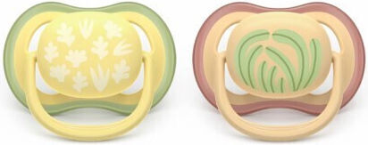 Philips Ultra Ultra Orthodontic Pacifiers Silicone with Case Yellow for 0-6 months 2pcs