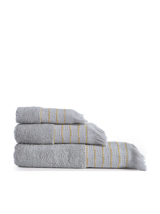 Nef-Nef Homeware Prosop de mână Quantro 30x50cm. Gri Greutate 500gr/m²